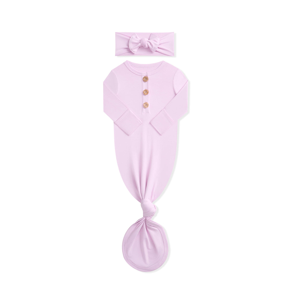 Knotted Gown with Bow Set in Thistle