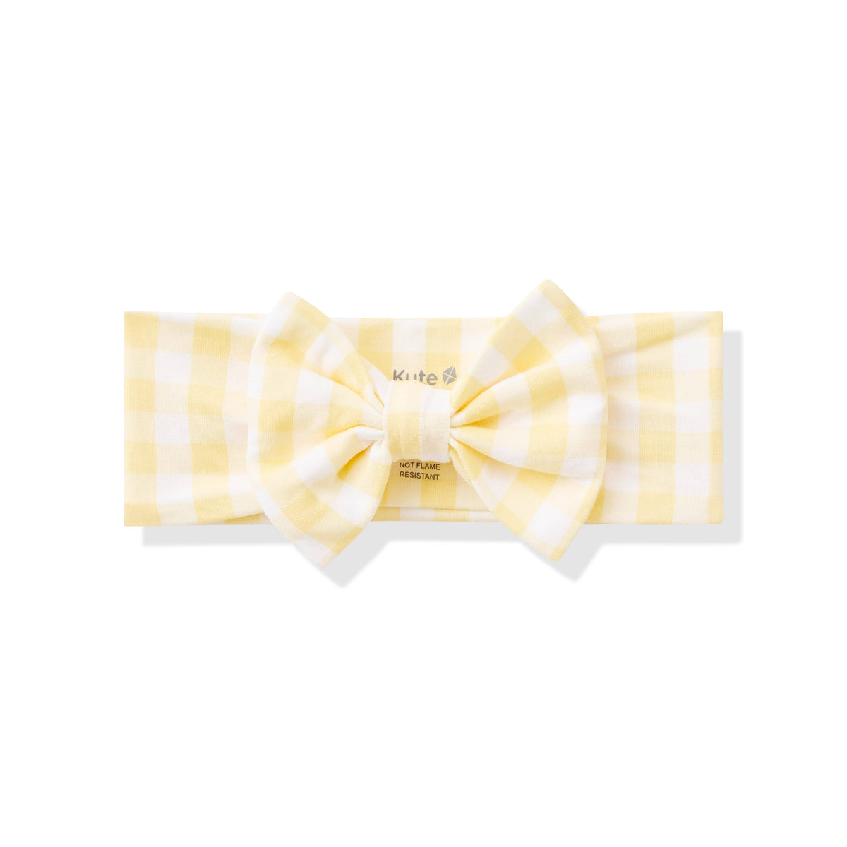 Bow Headband in Gingham Chamomile