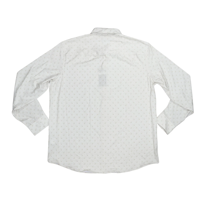 Alfani Men's AlfaTech Geo-Dot Print Long Sleeve Button Down Shirt - Vanilla Ice