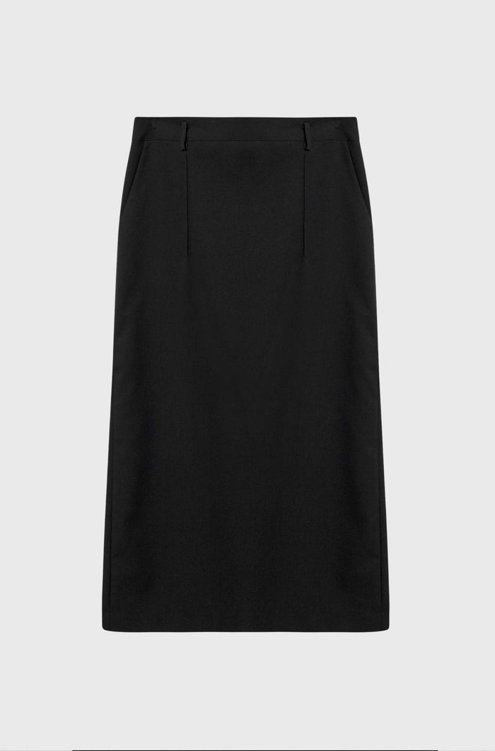 Black skirt on a light gray background