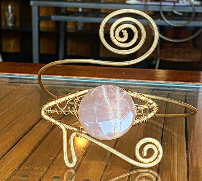 BRONZE+MOONSTONE EYE OF HERU ARMBAND