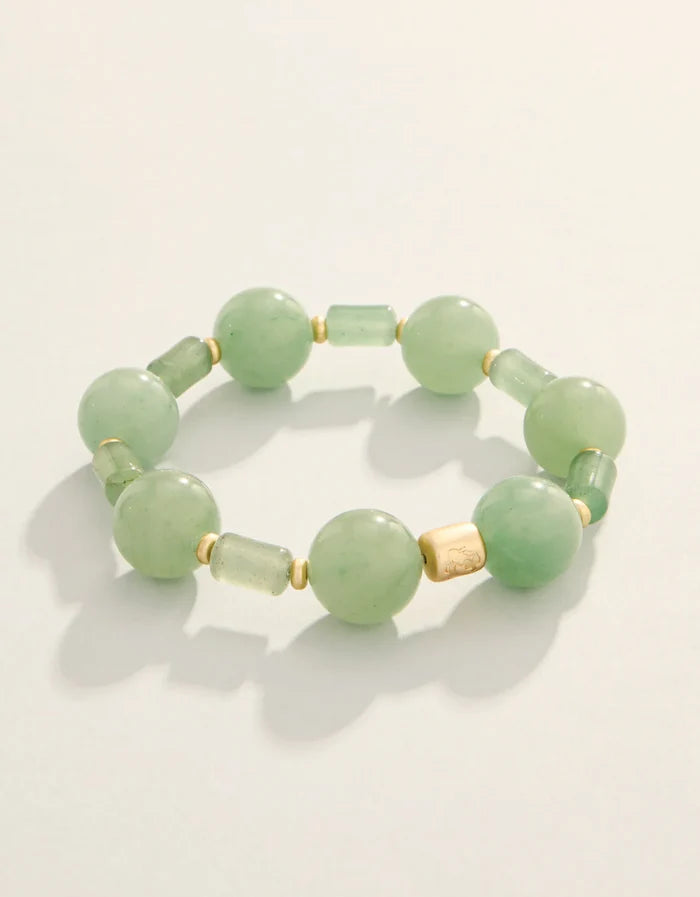 CASTILLO STRETCH BRACELET 14MM - GREEN AVENTURINE