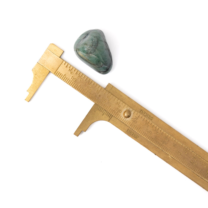 Emerald Tumbled Crystals - Courage & Heart Healing - Juniper Stones - Close up shot - 1.25"