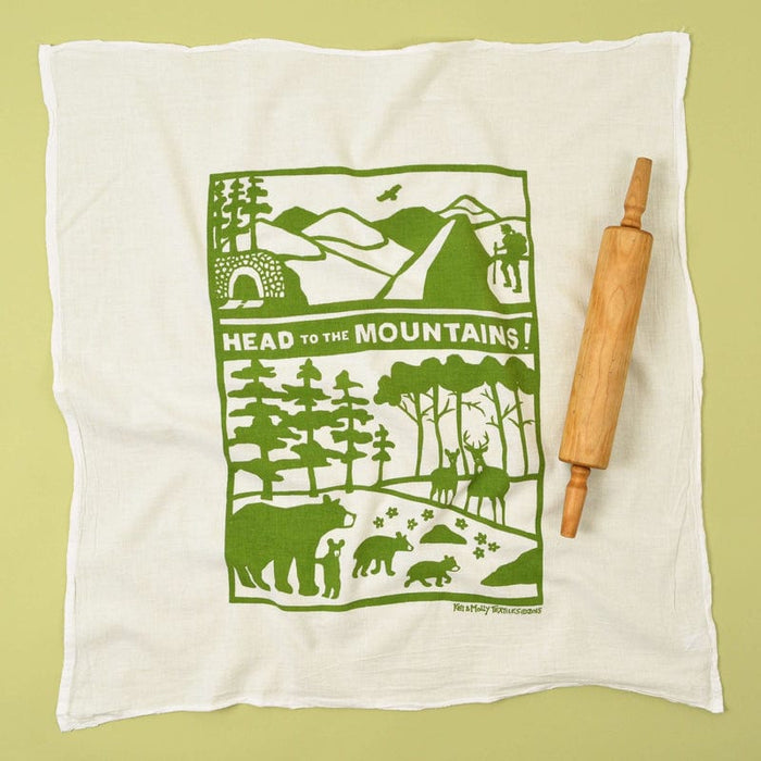 Flour Sack Dish Towel | Head to the Mountains Kei & Molly Textiles, LLC Kitchen Towel