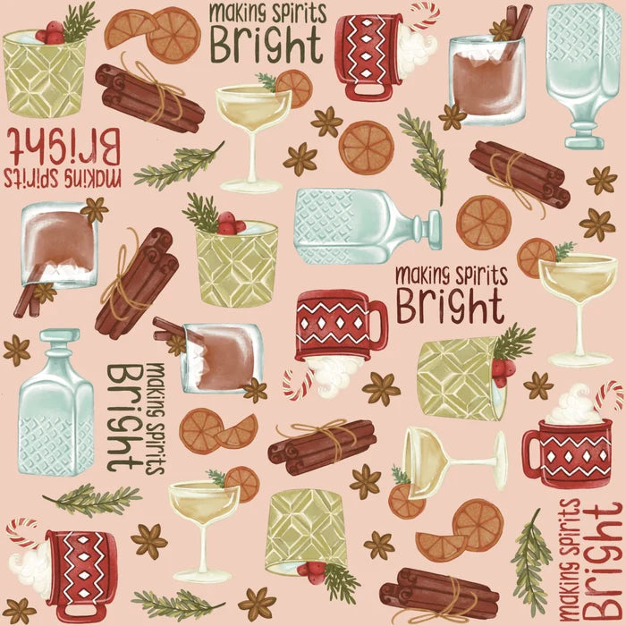 Making Spirits Bright Wrapping Paper - Double Sided! - pickup or in person shop only
