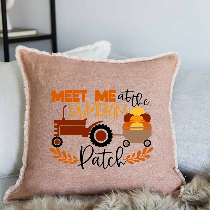 MEET ME AT THE PUMPKIN PATCH - 24" LINEN PILLOW (CLAY)