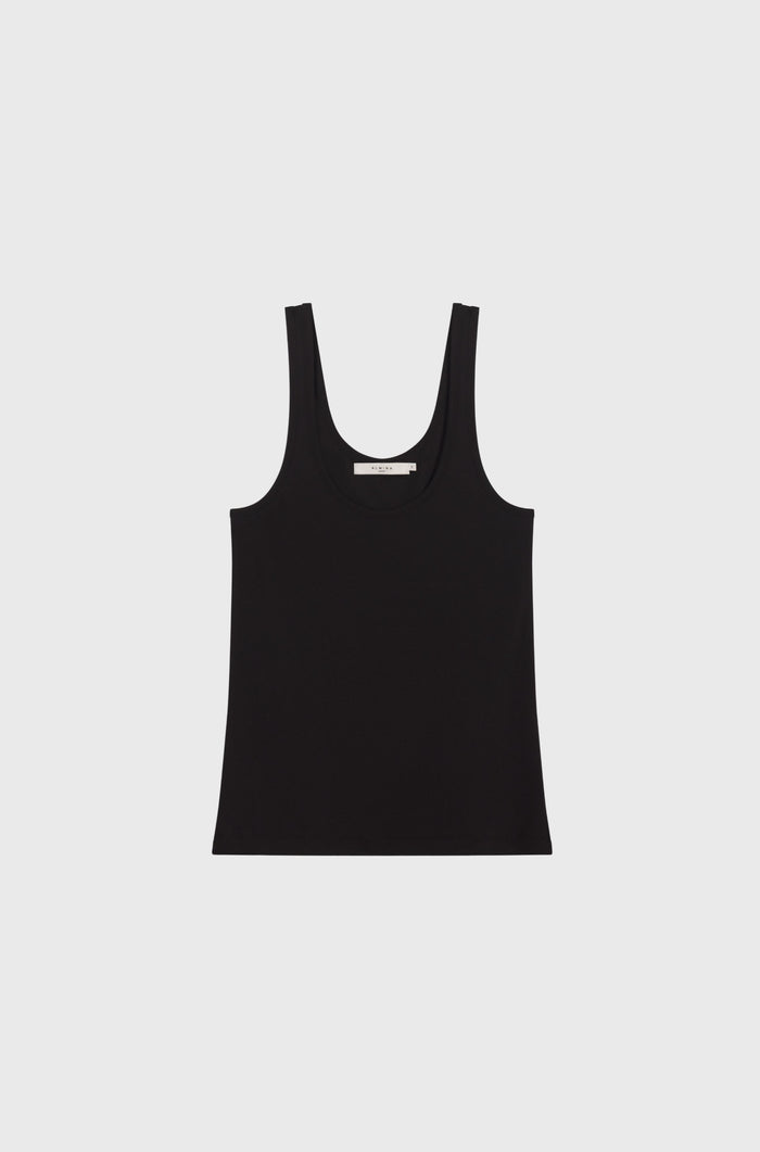 Black tank top on a white background