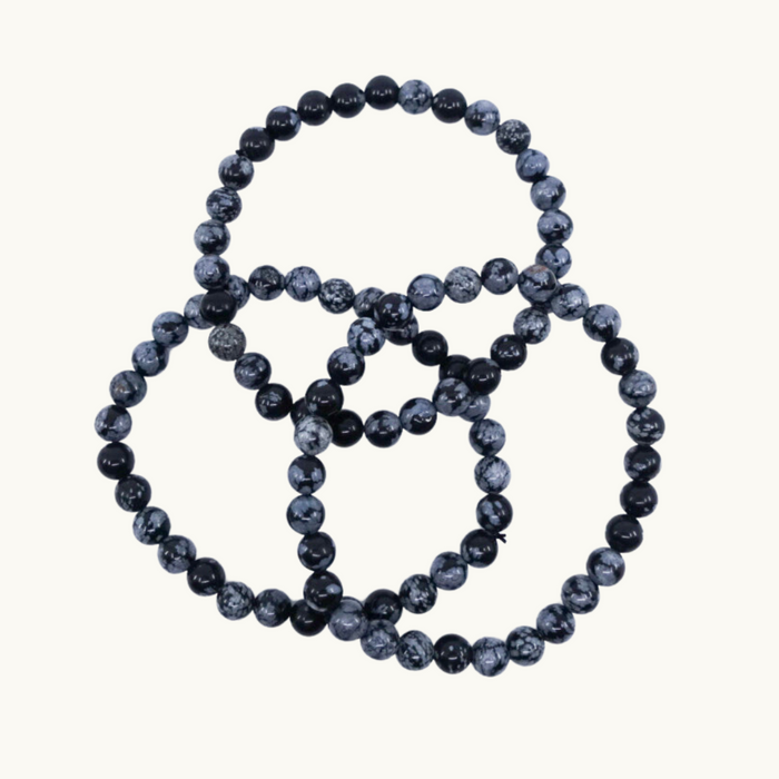 Snowflake Obsidian Bracelet