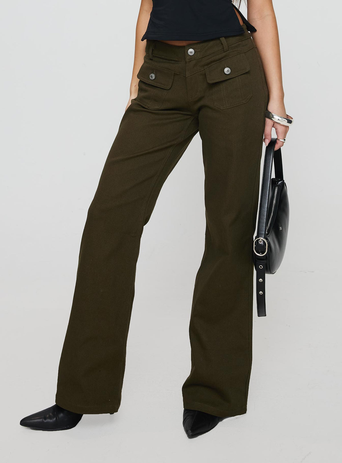Benicale Low Rise Cargo Pants Olive