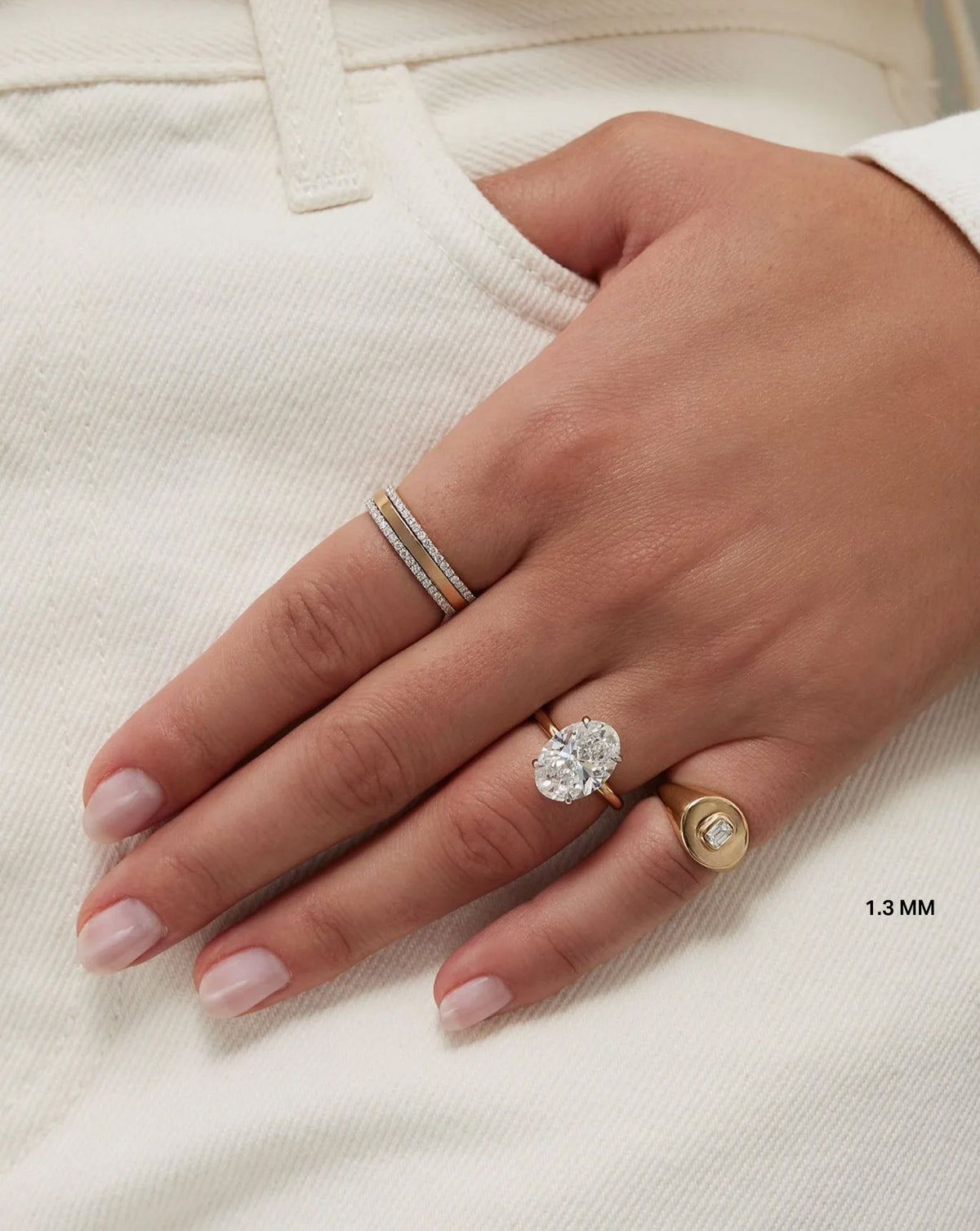 1.3 mm Personalized Perfect Pavé Diamond Ring
