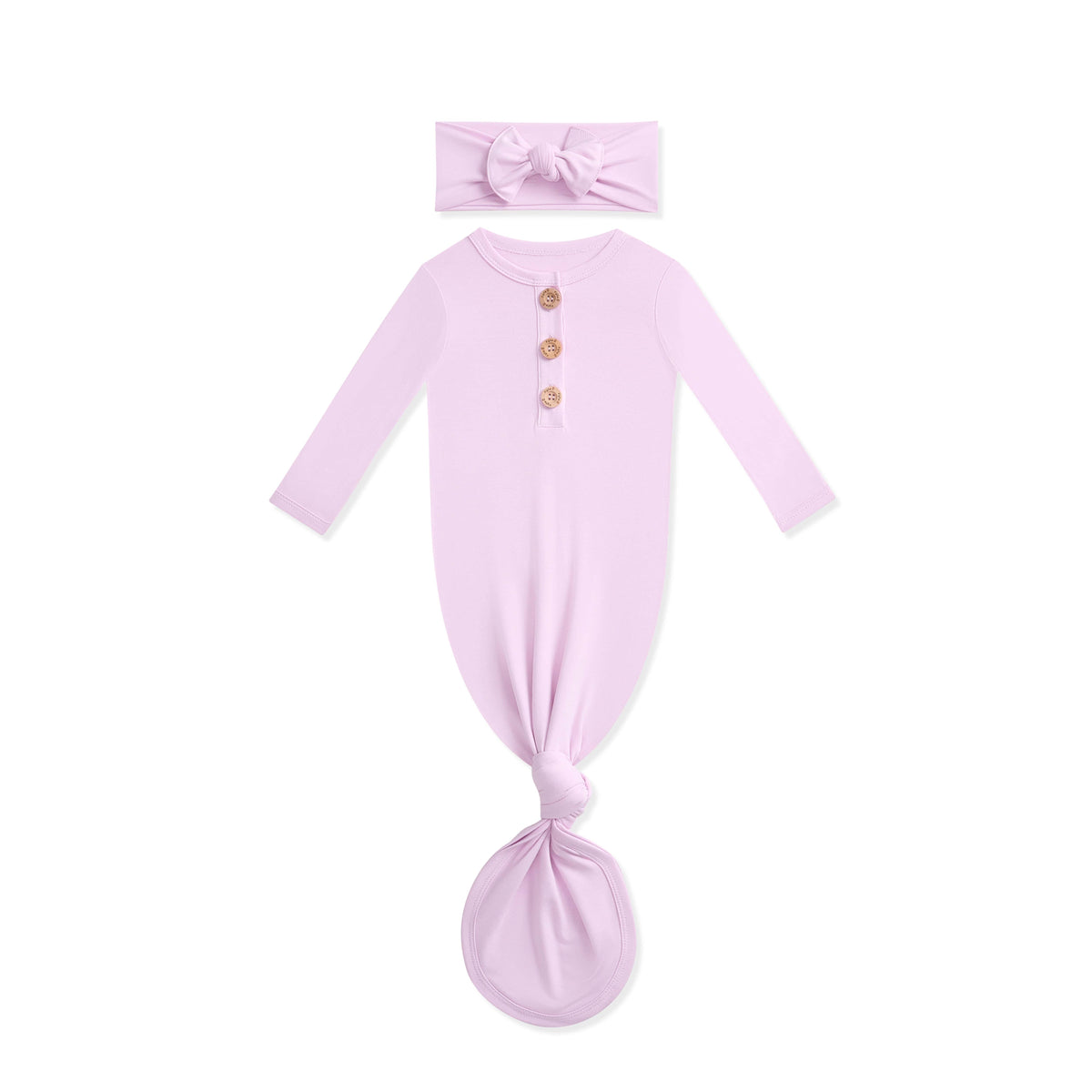 Knotted Gown with Bow Set in Thistle
