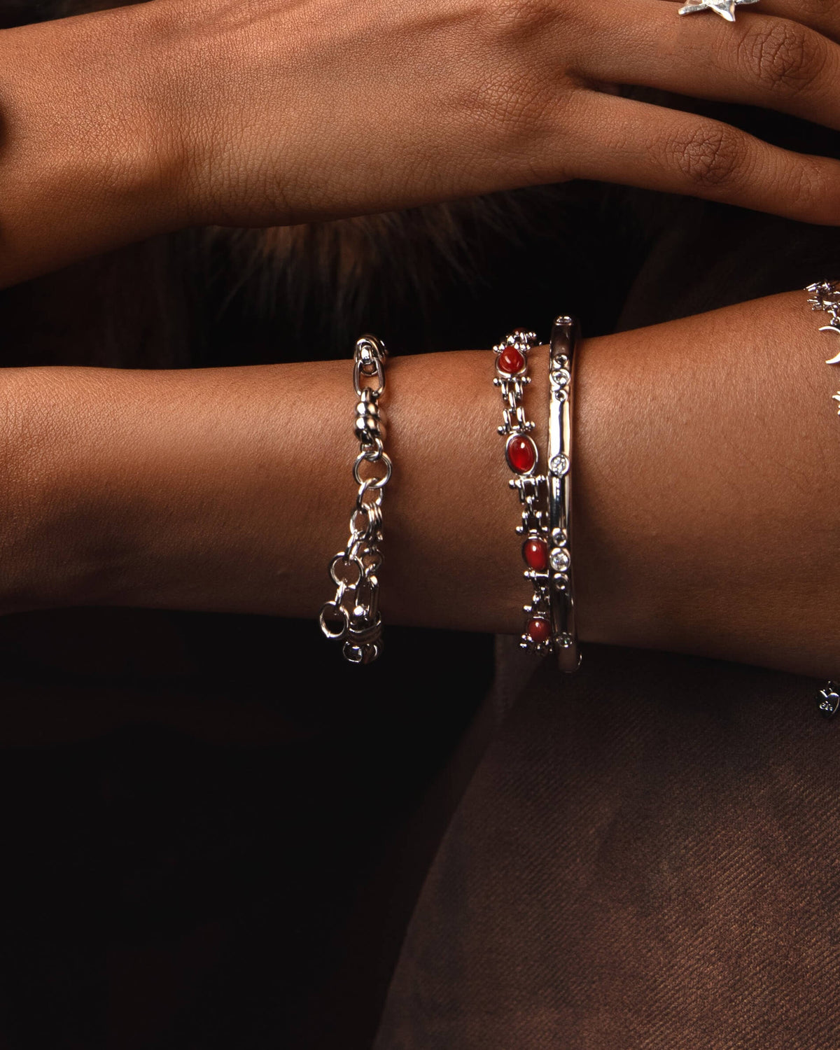 Tess's Treasure Carnelian Bracelet in Silver