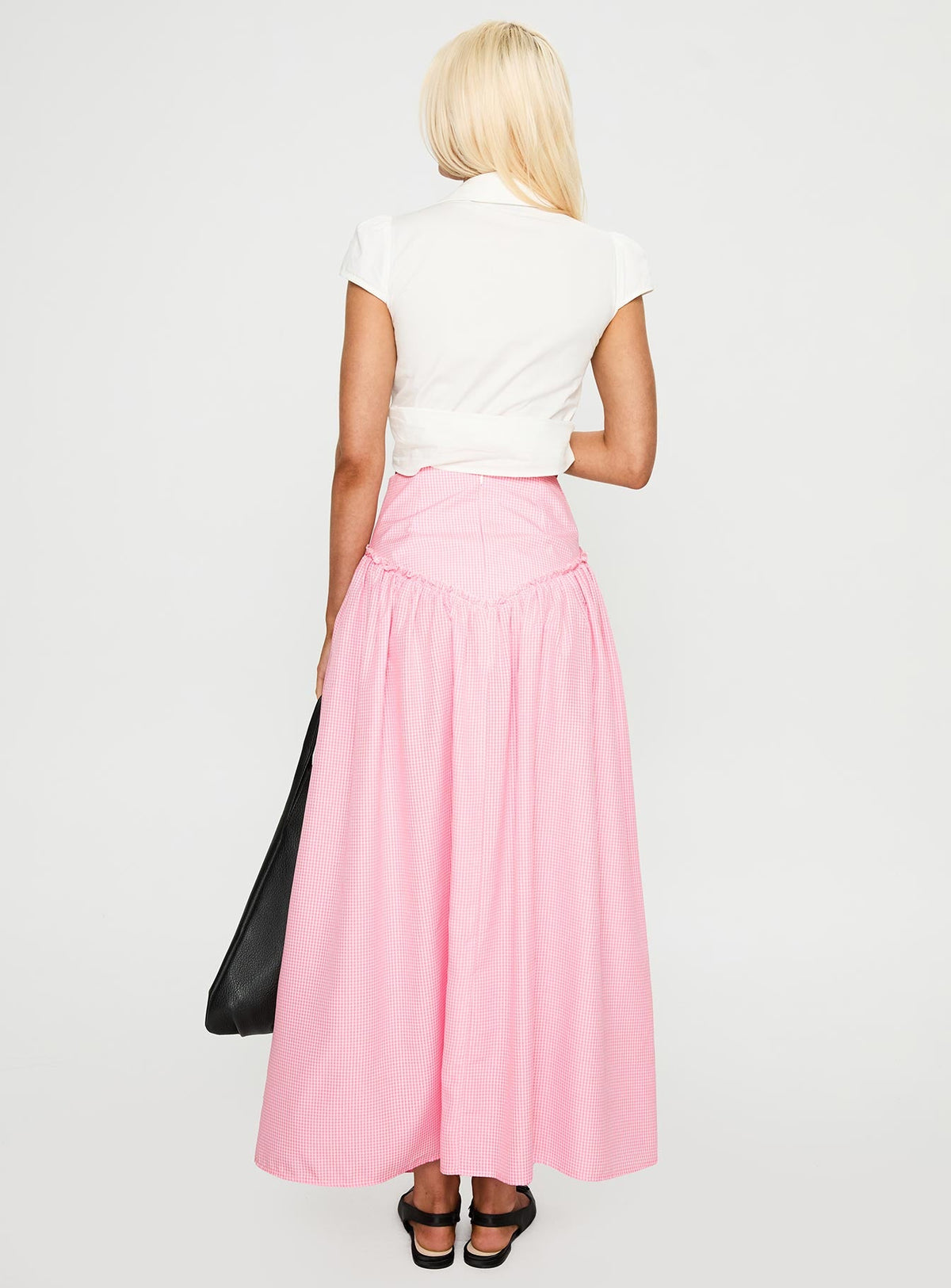 Apresia Maxi Skirt Pink Gingham