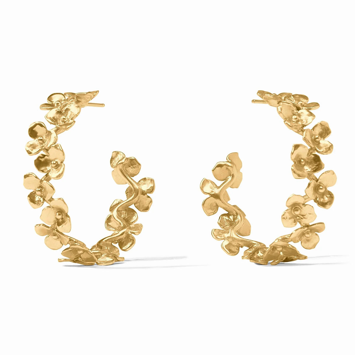 Bloom gold hoop earring