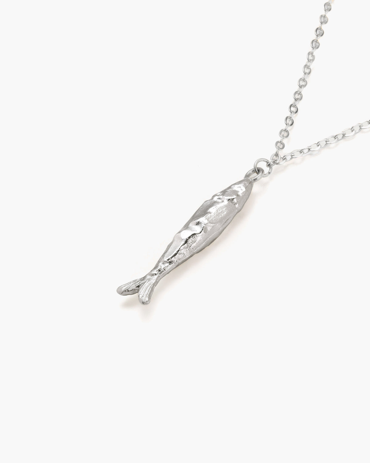 Silver Anchovy Necklace