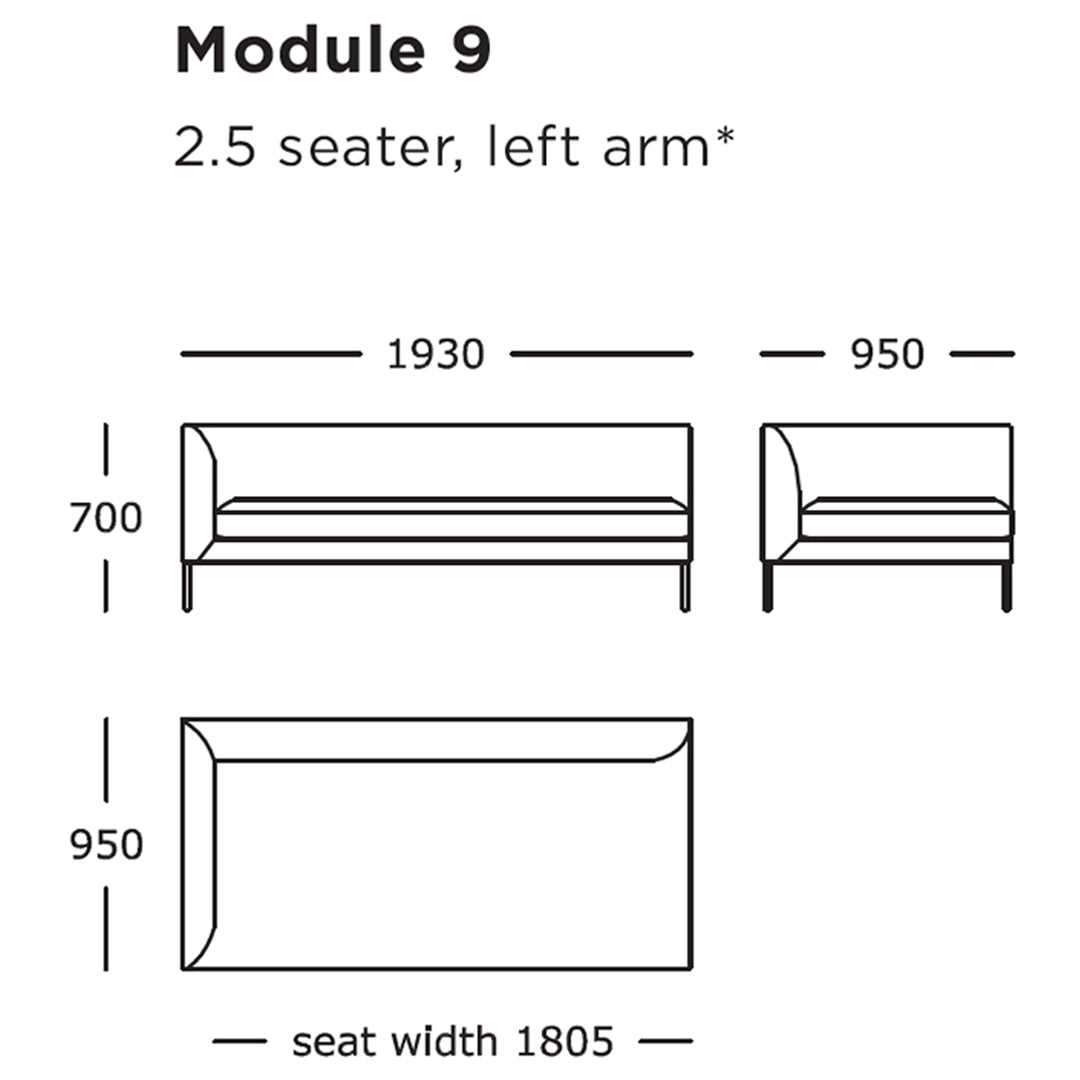 Blade Modular Sofa (Modules 9-16)