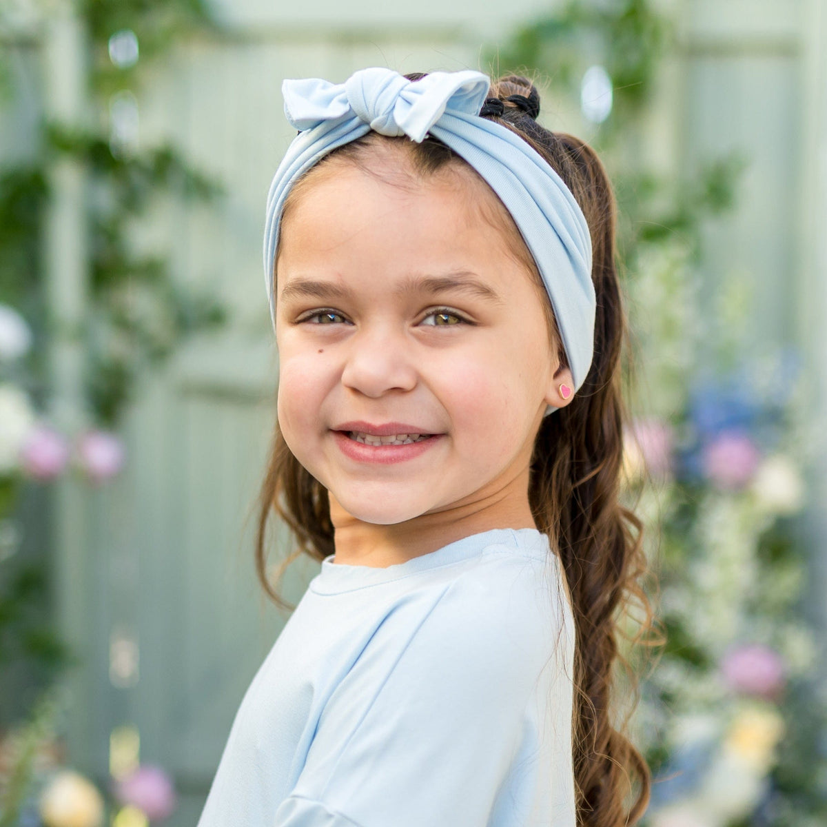 Knotted Bow Headband in Breeze