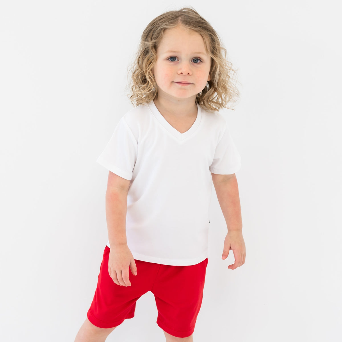 Drawstring Short in Cardinal