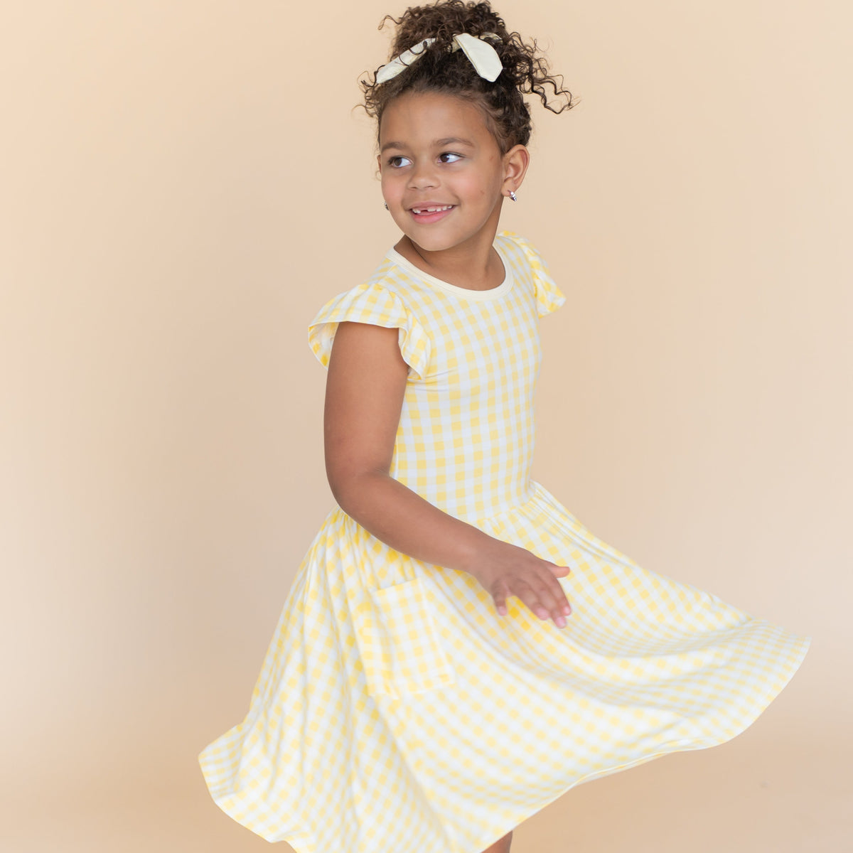 Pocket Dress in Gingham Chamomile