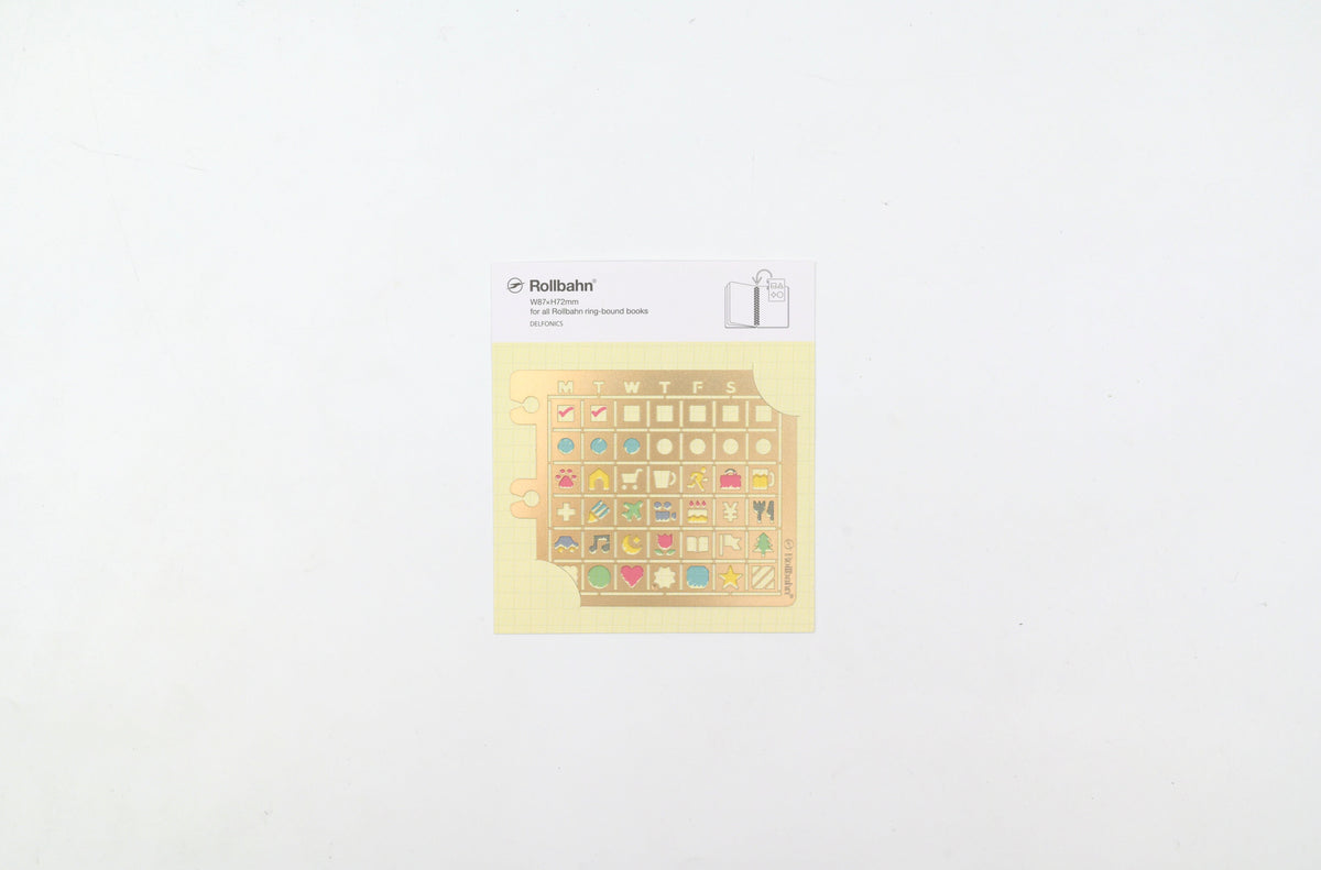 Delfonics Rollbahn Calendar Drawing Template - Gold