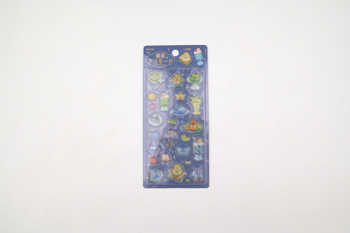 BGM 3D Sticker Sheet - Kyururun - Cafe a la Mode - Shell