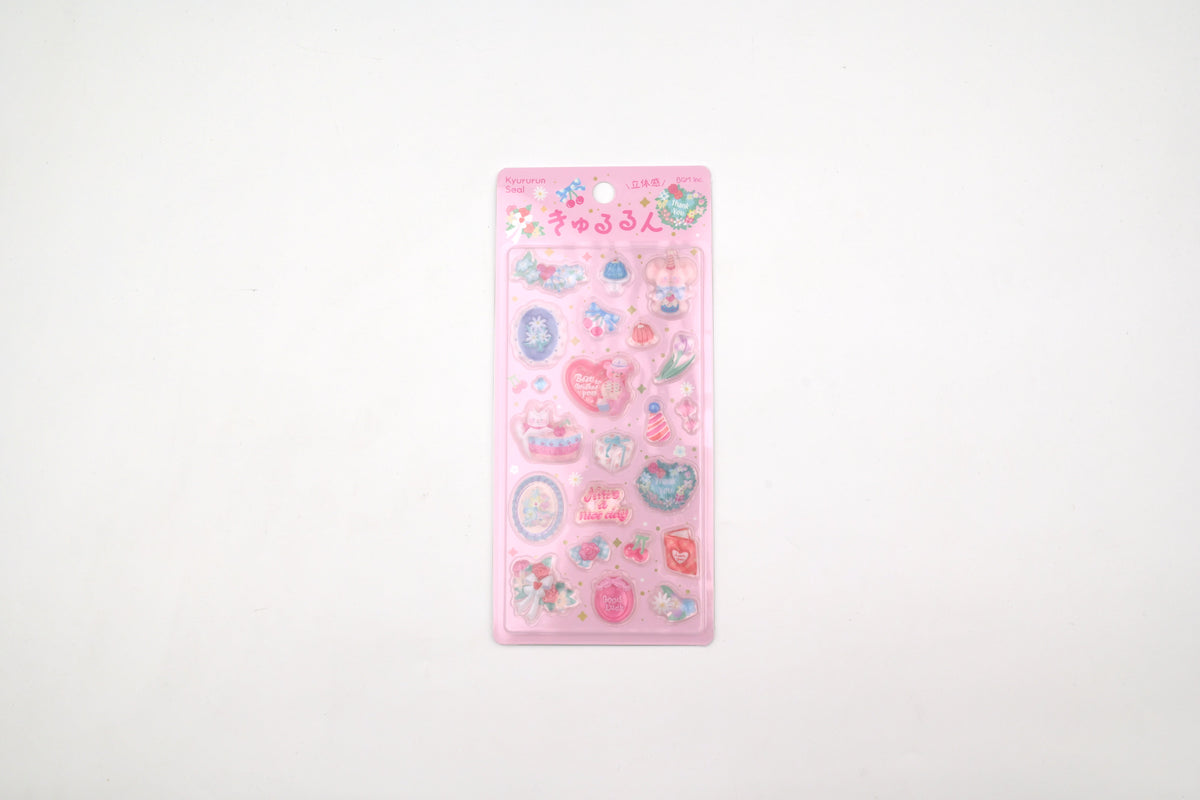 BGM 3D Sticker Sheet - Kyururun - Merci