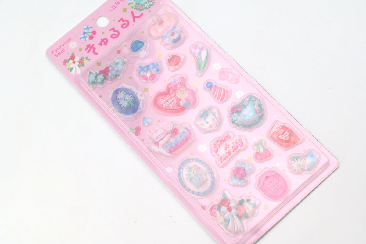BGM 3D Sticker Sheet - Kyururun - Merci
