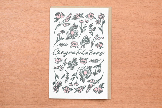 Congratulations Flowers Greeting Card