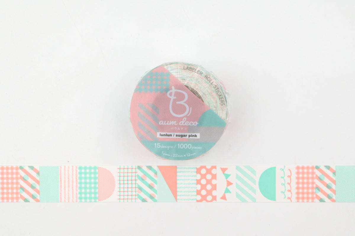 Beverly Baum Label Roll Stickers - Sugar Pink