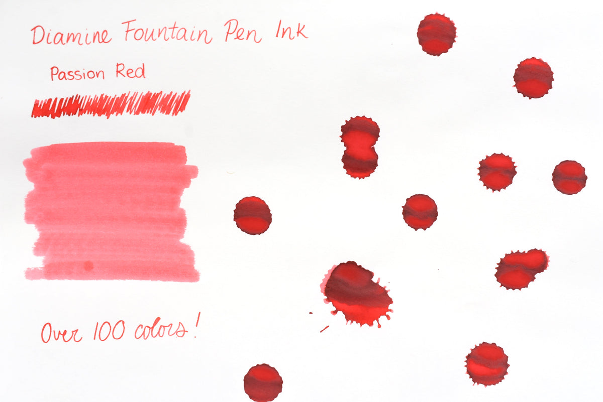 Diamine Fountain Pen Ink - Passion Red - 30mL
