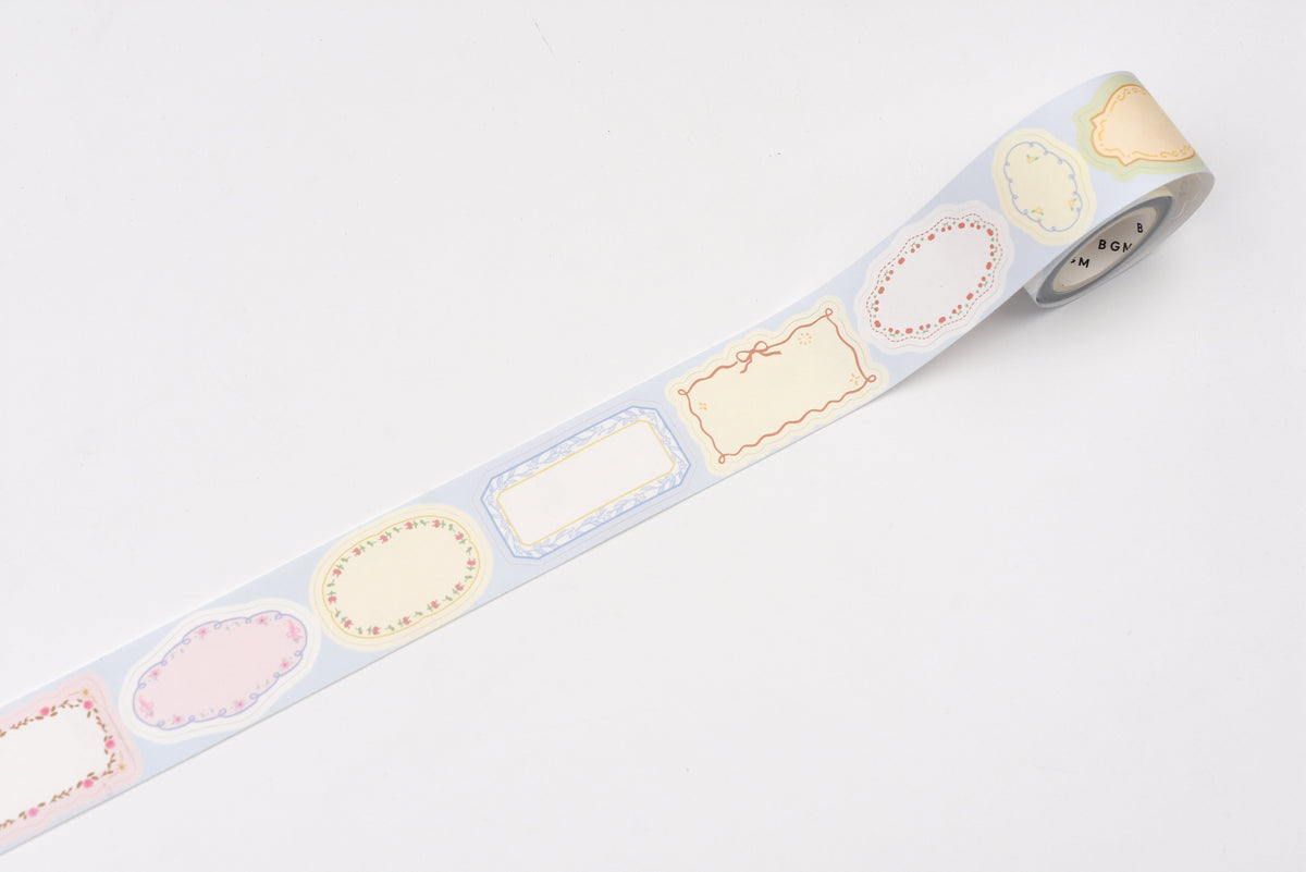 BGM Roll Sticker - Writable - Flower Frame