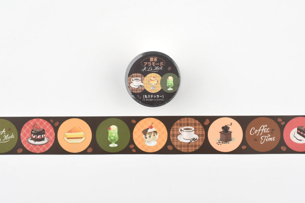 BGM Roll Sticker - Round - Cafe A La Mode