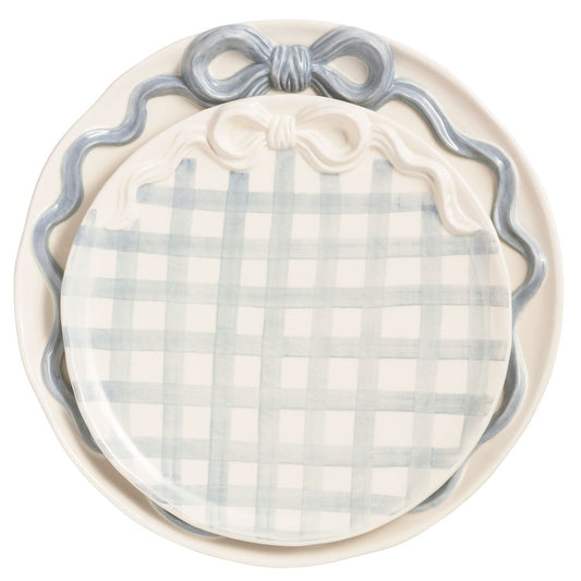 Bow nested platter set