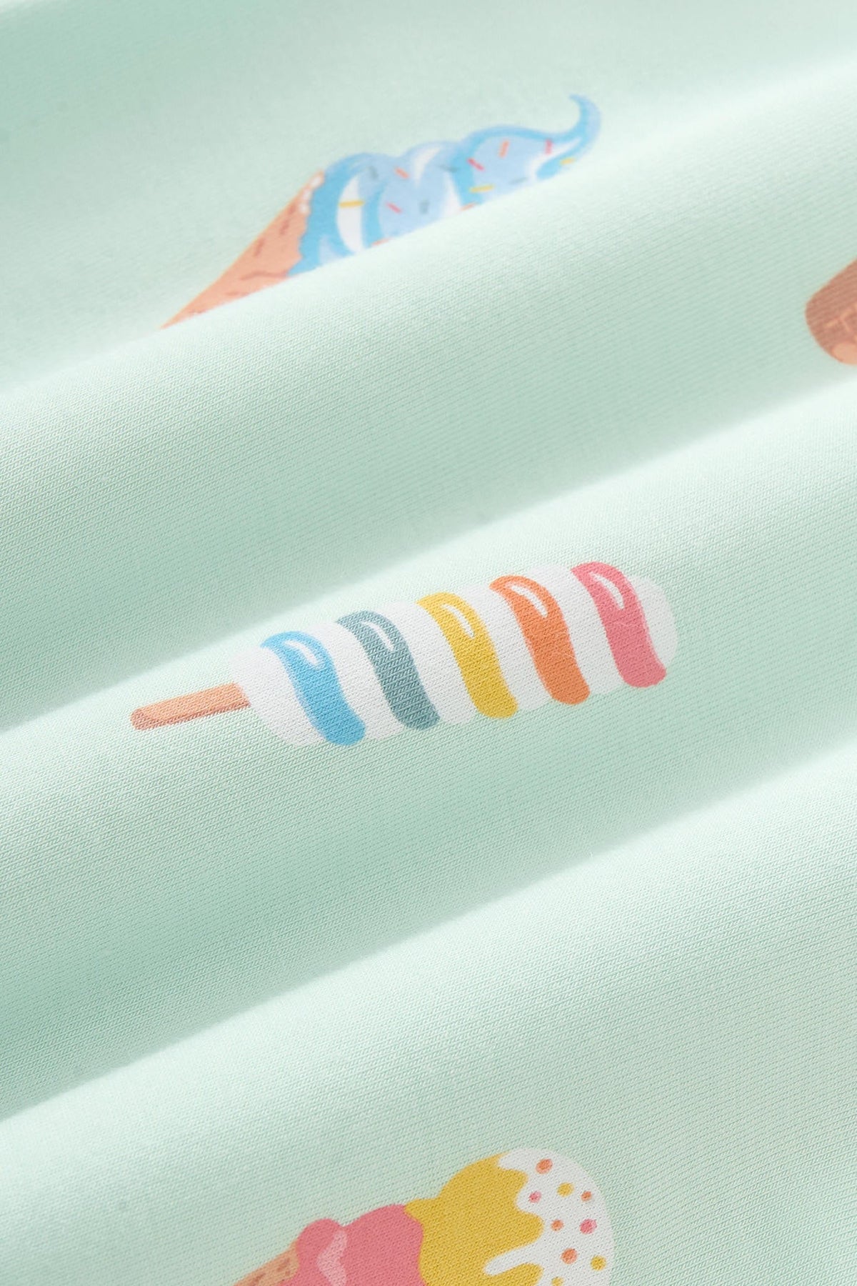 Short Sleeve Pajamas in Mint Ice Cream