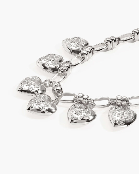 Heart Club Bracelet in Silver
