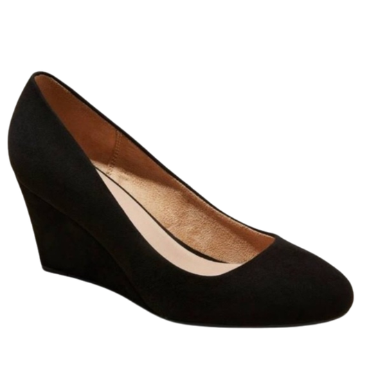 A New Day Women’s Dot Wedge Pumps Black Suede
