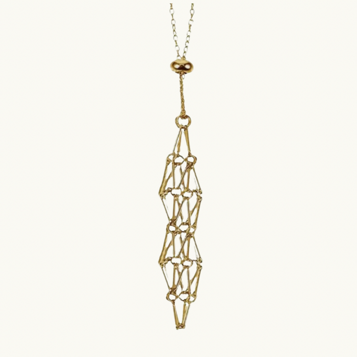 Adjustable Metal Crystal Holder Necklaces in Silver & Gold - Personalized style meets elegance with our crystal holder cage necklaces. Designed to hold a stone of your choice (stone not included), these versatile necklaces feature a 60-65cm chain length and a 5cm cage length. Perfect for showcasing your unique personality and making great gifts for any occasion