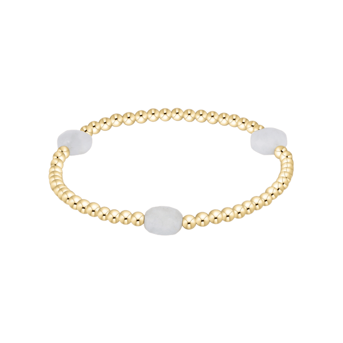 Admire Gem 3mm Gold Bracelet Aquamarine e.newton Designs BRACELET