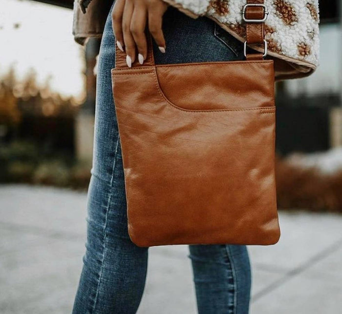 Athena Handcrafted Leather Crossbody Bags: Denim Latico Leathers