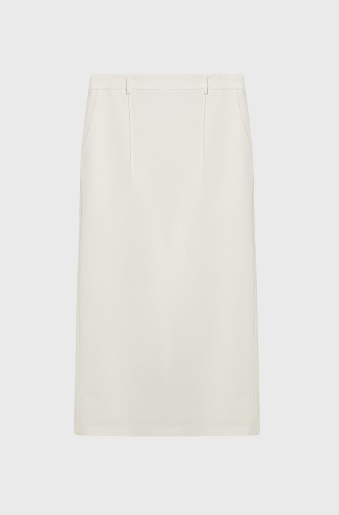 White pencil skirt on a white background