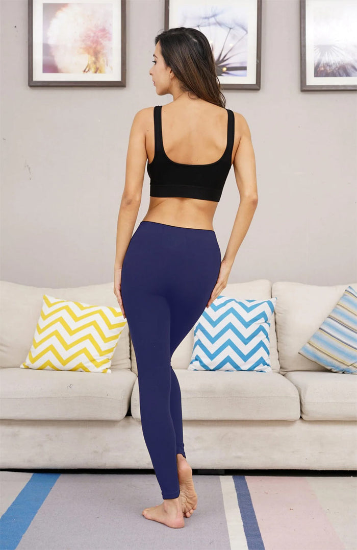 Bamboo Fleece Leggings - Navy