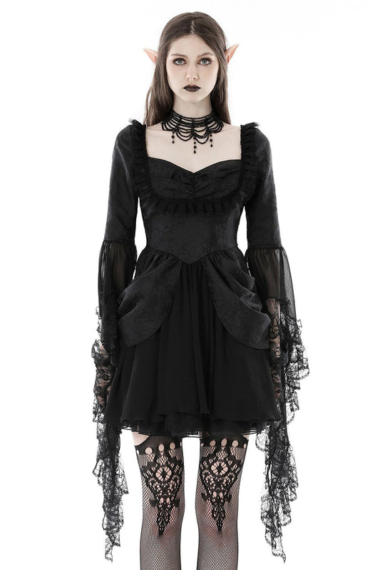 Black Prayer Bustle Dress