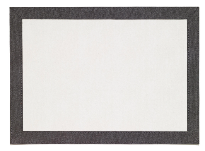 Bordino Placemat Table Linens Bodrum White/Charcoal Set of 4