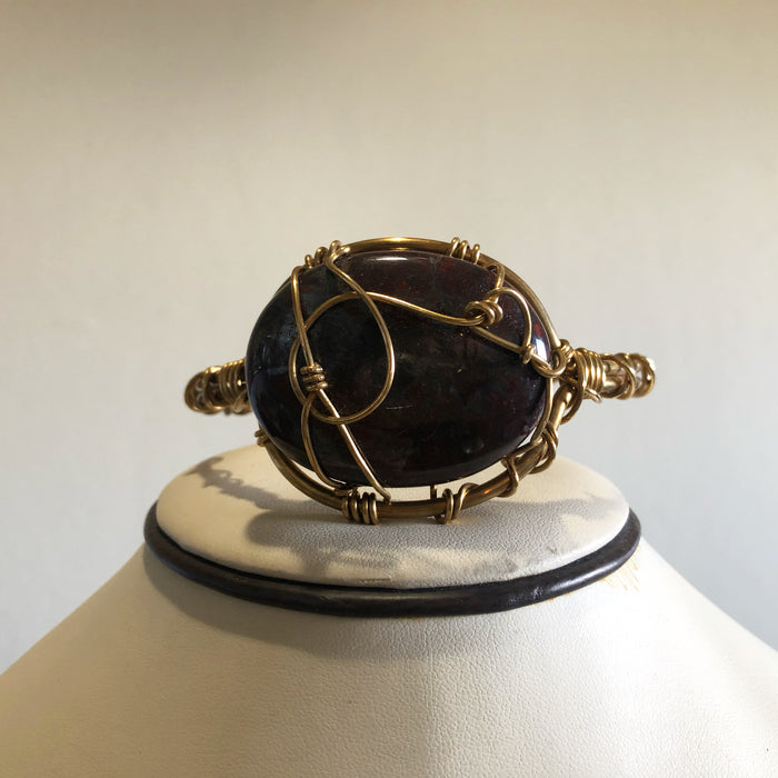 BRONZE+MUGGLESTONE BRACELET (LARGE)