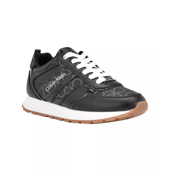 Calvin Klein Carlla Women’s Lace-Up Sneakers – Black Multi Logo