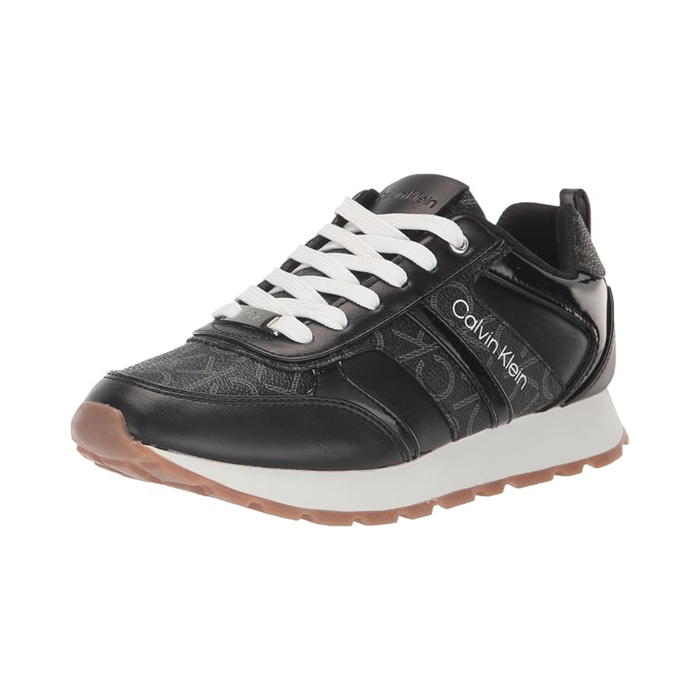 Calvin Klein Carlla Women’s Lace-Up Sneakers – Black Multi Logo