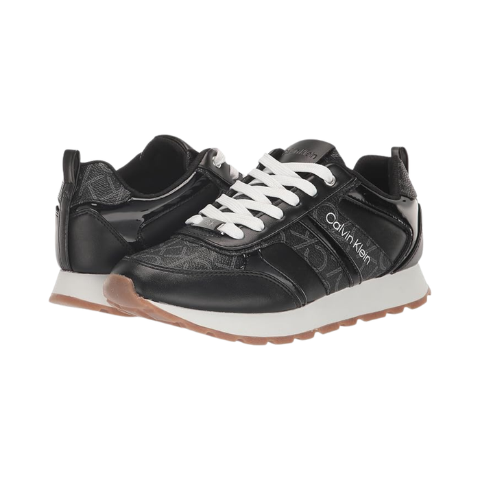 Calvin Klein Carlla Women’s Lace-Up Sneakers – Black Multi Logo