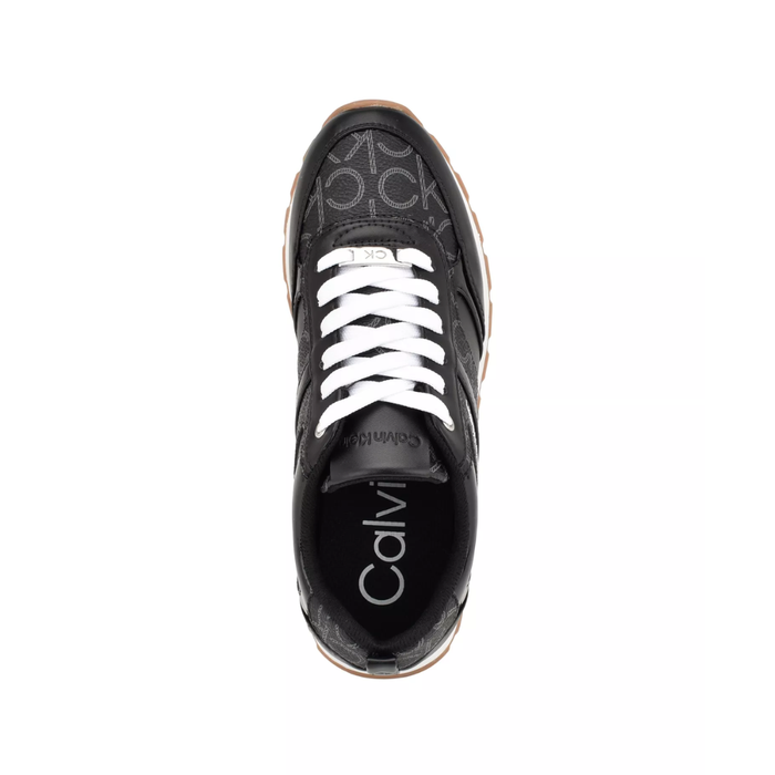 Calvin Klein Carlla Women’s Lace-Up Sneakers – Black Multi Logo