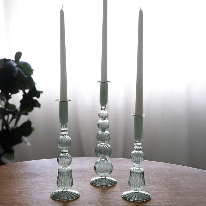 Beatriz Ball Glass Cambridge Emma Candlestick Holder — With other Cambridge holder designs and illustrative tapers, sold separately