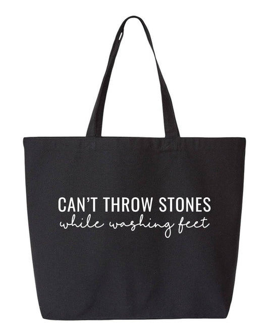 Can't Throw Stones Canvas Tote The Vintage Sparrow
